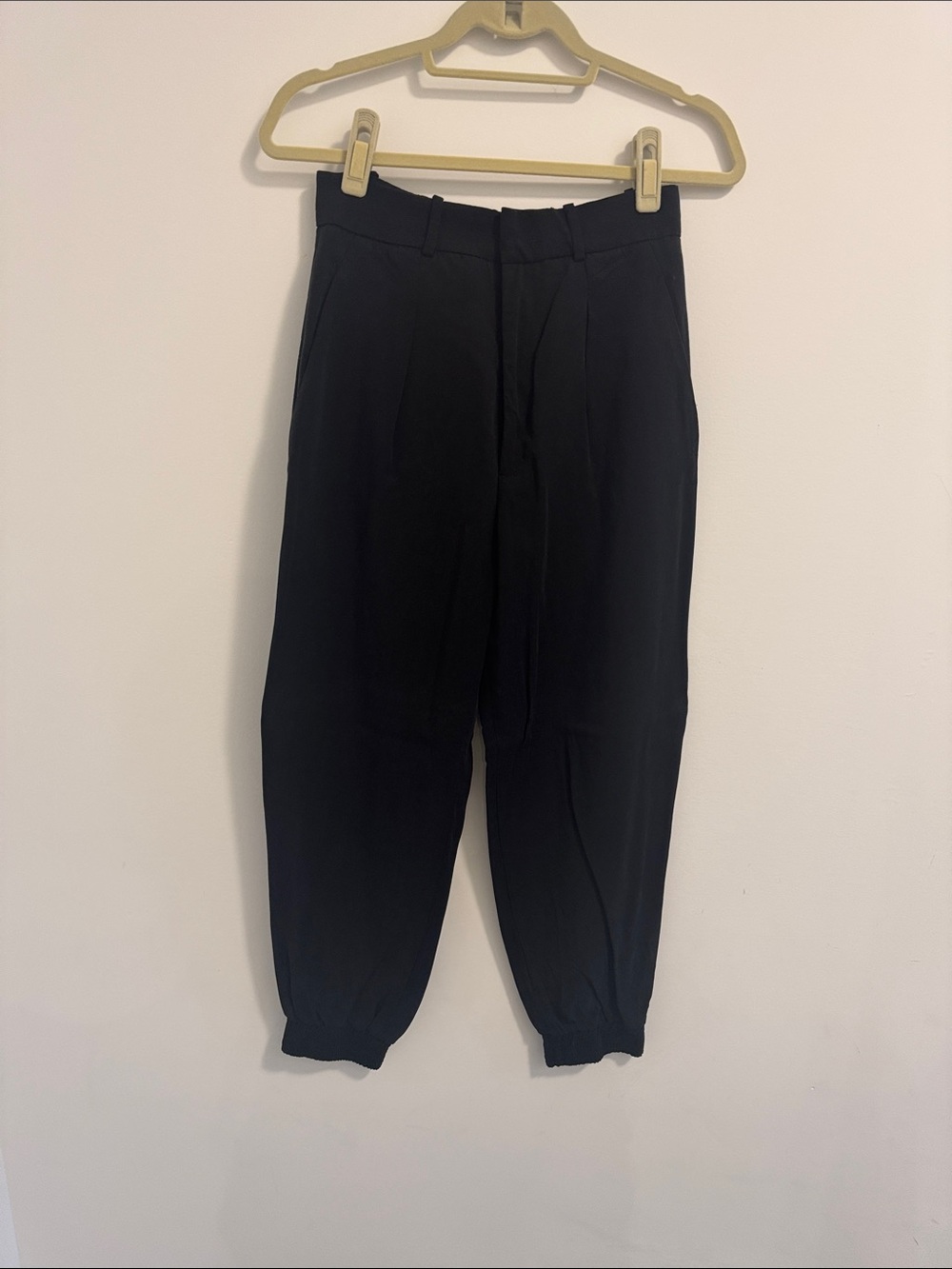 Black Womens Casual Tapered Jogger Pants